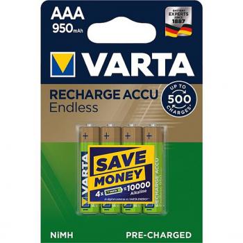 Varta - AAA Micro 950mAh Endless 56683 NiMH 1.2V Akku - 4er Packung x 10